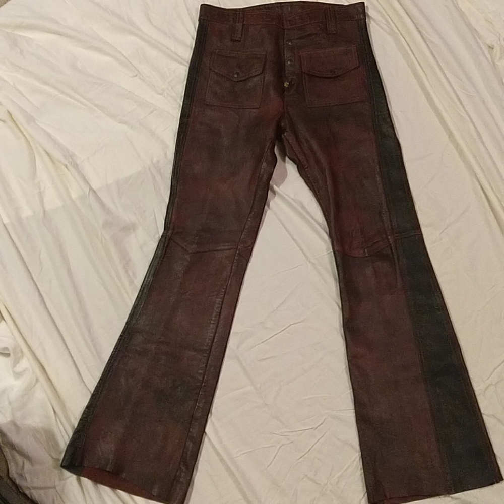 Head Northwest Vintage Bell-bottoms Leather Pants